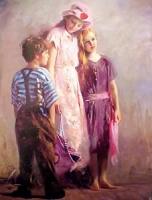 Pino Daeni - Impression oil painting.